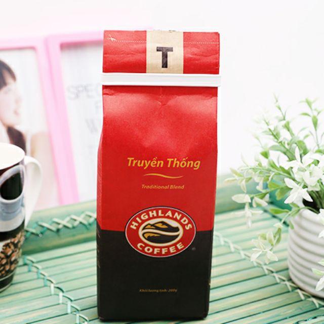 Combo 2 gói HIGHLANDS COFFEE rang xay Truyền Thống 200gr