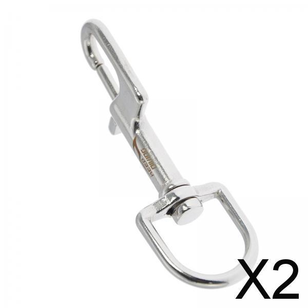 2xStainless Steel Swivel Bolt Snap Hook Clip Scuba Diving 100mm Single Ended
