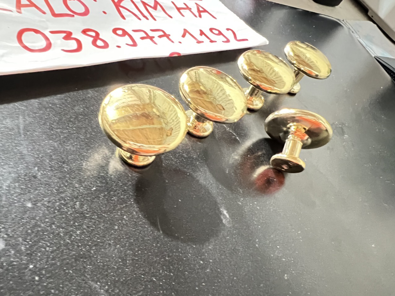 Núm tròn ngăn kéo vàng trơn chất liệu hợp kim nhôm cao cấp, núm tủ,núm Tủ Ngăn Kéo , Núm Cửa Tủ Gỗ, Tay Nắm