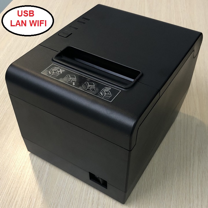 Máy In Hóa Đơn Xprinter XP-808 Tích Hợp Cổng Lan Và USB. Có cắt giấy tự động. Khổ in 80mm. Hàng chính hãng