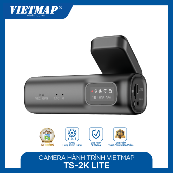 Camera hành trình VIETMAP TS-2K Lite - Ghi hình phía trước và sau - Hàng chính hãng