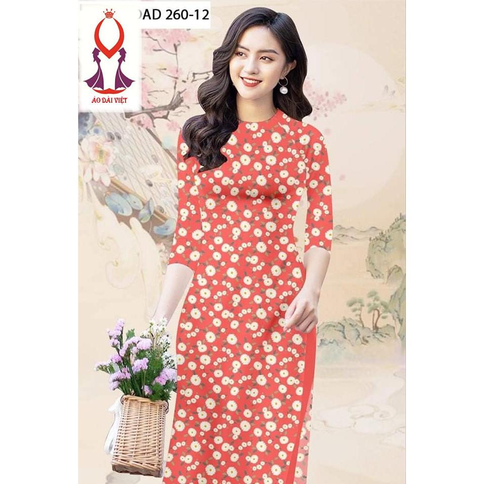 VẢI ÁO DÀI NGUYÊN BỘ TƠ Ý, TẰM Ý HOAJ TIẾT HOA TRẮNG NHỎ SẮC XUÂN - 260