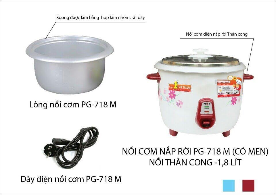 Nồi cơm điện PG-718T - Hàng Chính Hãng