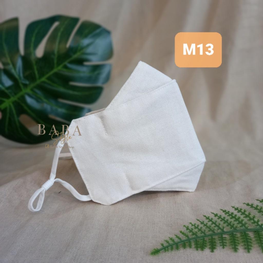 ComBo 3 Khẩu Trang 3D 3 Lớp Vải Sợi Linen 3 Lớp Set 3 Khẩu Trang Thời Trang Nhiều Màu Dùng Nhiều Lần Tặng Kèm Quà Tặng