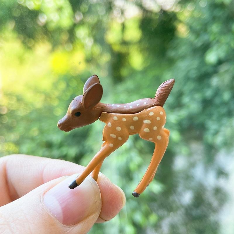 Tiểu cảnh mini ️ Mô hình con nai gặm cỏ trang trí tiểu cảnh sen đá, sân vườn, terrarium, bàn làm việc