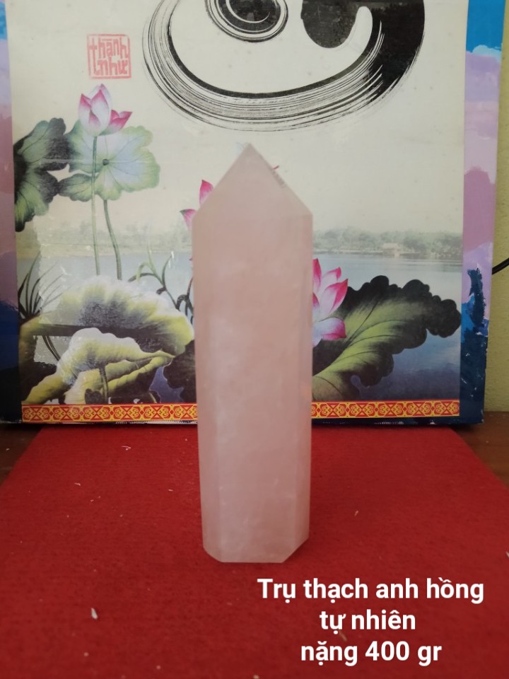 Trụ đá phong thủy trấn thạch đá thach anh hồng