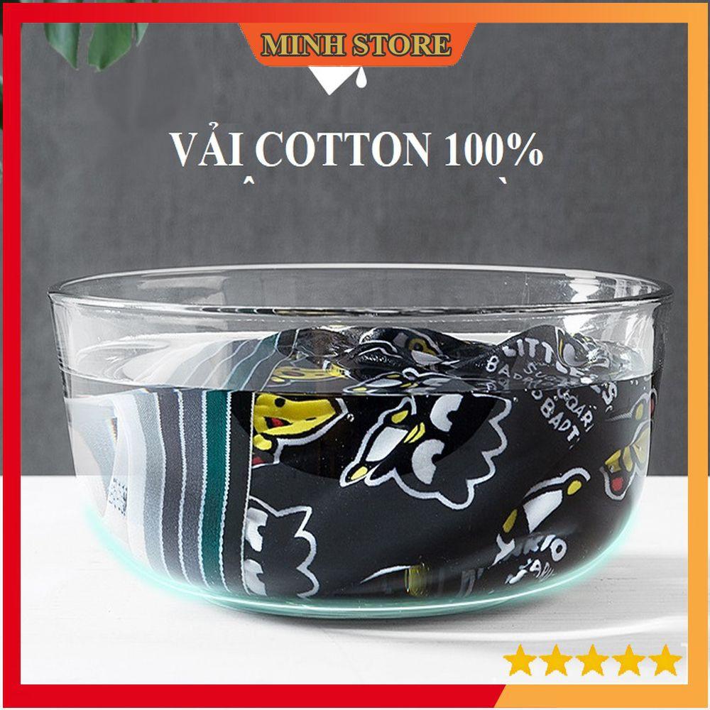 Quần lót nam boxer Cotton, Quần sịp nam in hình doremon hoạt hình 4 chiều SIH02- MS66