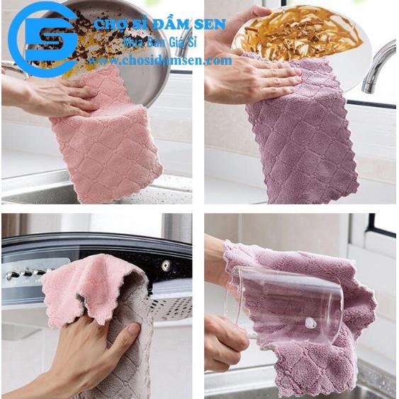 Combo 10 Khăn Lau Chén Bát Đa Năng, Khăn lau chùi nhà bếp dễ giặt sạch, thấm hút cực tốt G188-Khanruachen-10