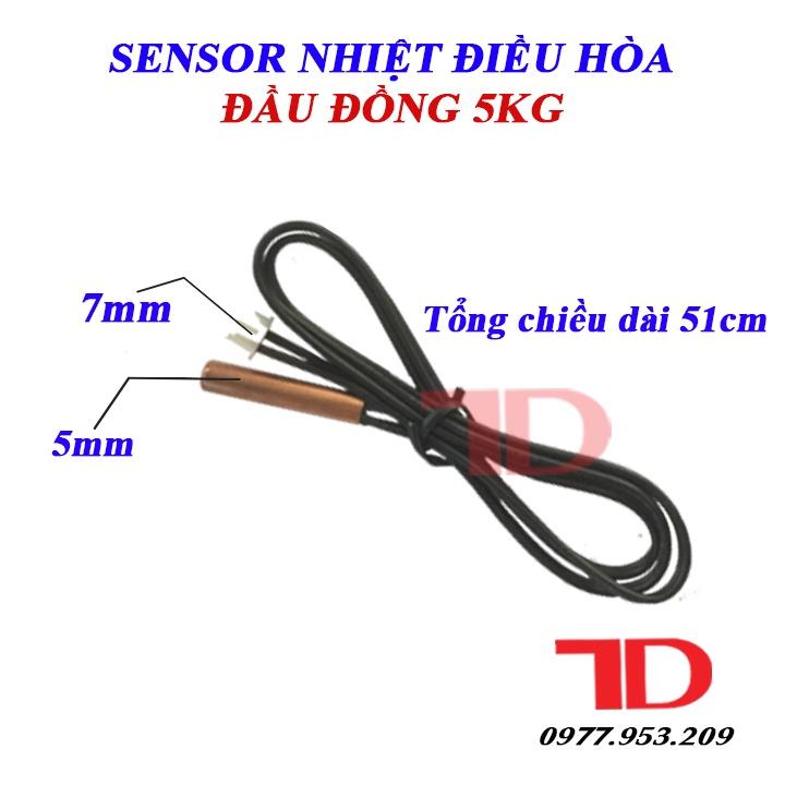 Đầu dò cảm biến dàn lạnh, sensor nhiệt điều hòa tủ lạnh đầu đồng và inox 5KG 