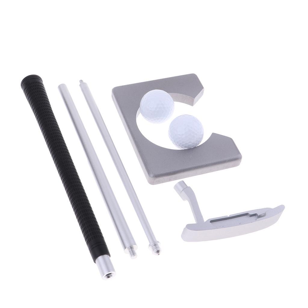 Portable Golf Putter Travel Practice Putting Set with Carrying Case Ball