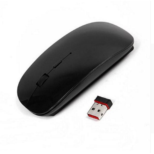 2.4G Ultra Thin Slim Mini Chuột không dây USB Nhận chuột chơi game quang