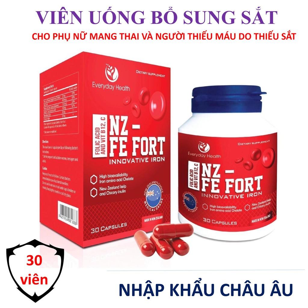 Viên uống bổ sung sắt hữu cơ nano sắt ưu việt thế hệ mới NZ - FE FORT Hàng Nhập Khẩu Chính hãng New Zealand