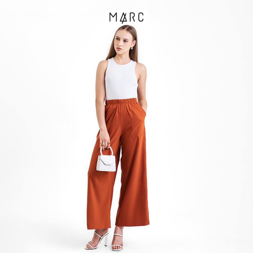 Quần dài ống rộng lưng thun nữ MARC FASHION dáng suông lưng cao hack dáng không nhăn mềm mịn mát CBMH082022