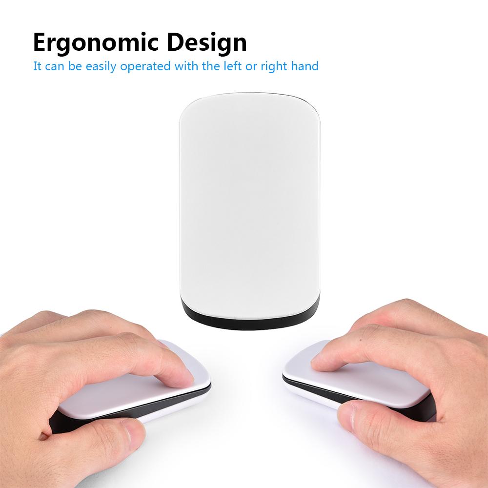 Chuột không dây 2.4G Chuột quang không dây Full Touch Màu trắng