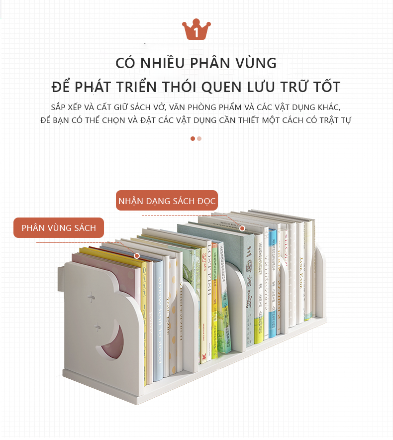 Kệ Sách Để Bàn, Kệ Tài Liệu Chia Ngăn Sắp Xếp Bàn Học, Bàn Làm Việc Gọn Gàng IG410