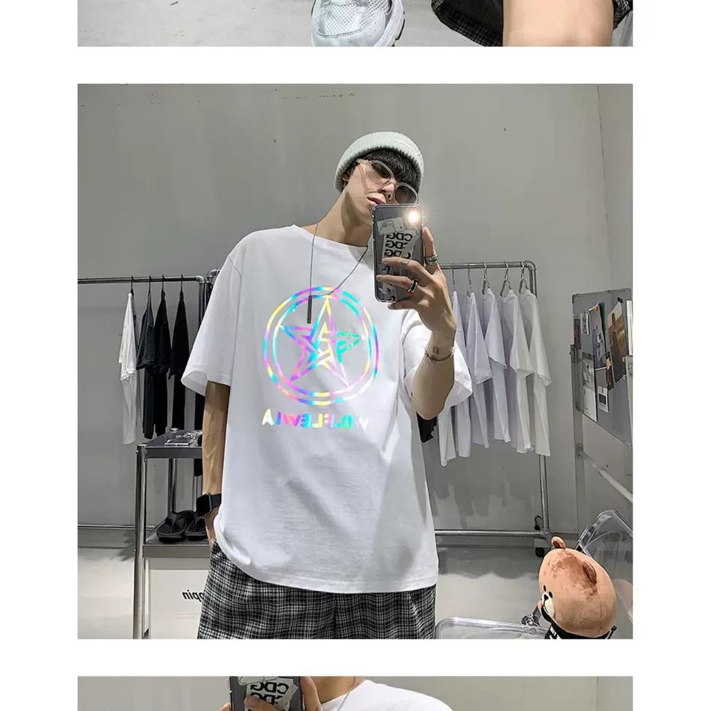 Áo thun nam đẹp ️️ WD Star in Phản quang 7 màu ️ chất vải cotton chất mịn tốt aothununisex aophongnam