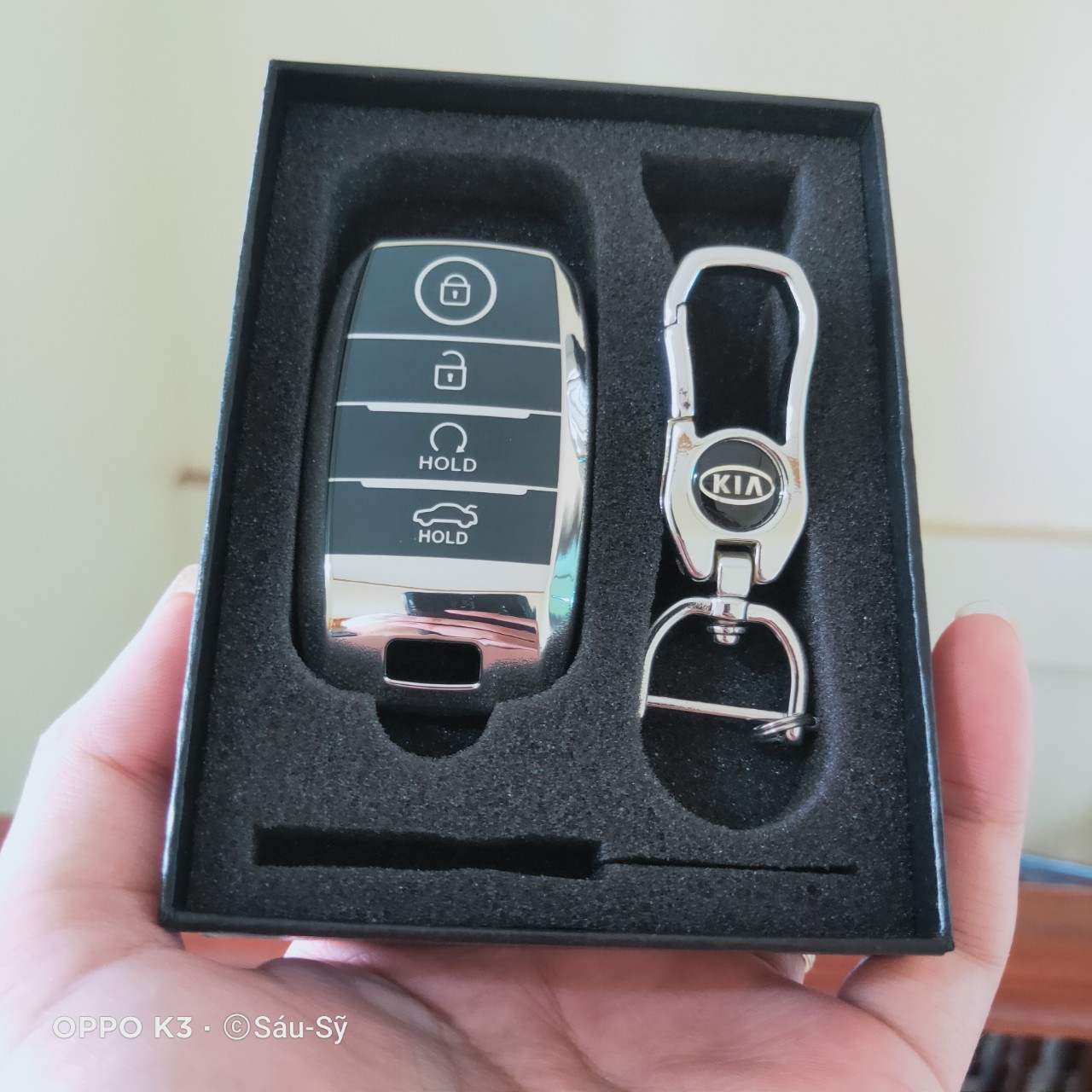 Bao chìa khoá ô tô các dòng xe Kia Morning, Sorento, Soluto  silicon mạ crom Full hộp