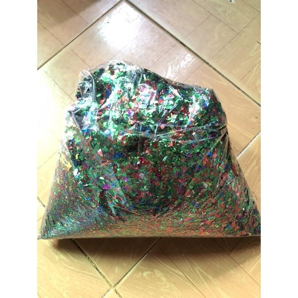 1kg kim tuyến giấy kiếng vụn bỏ bong bóng kim sa óng ánh kim tuyến đám cưới