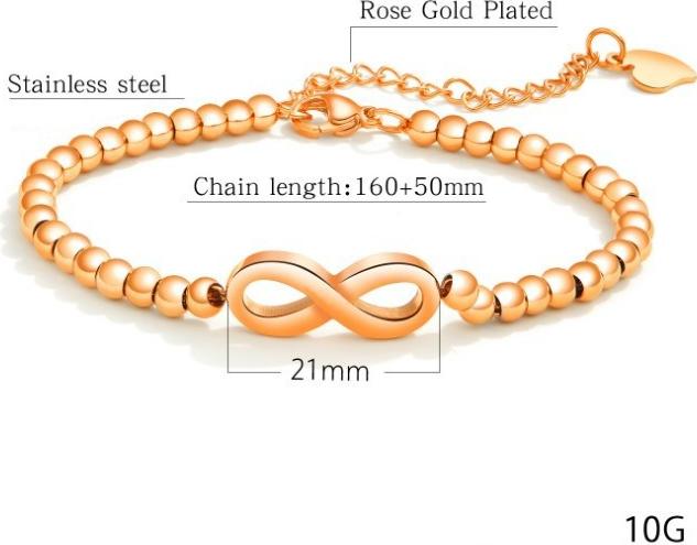 Lắc Tay Bi Vô Cực Titan Ko Đen TT 1962 - 1 Cái