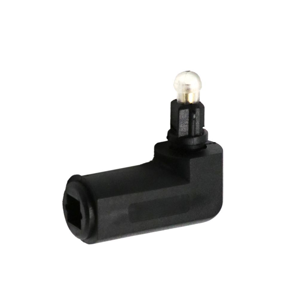 2 Pieces Toslink DIGITAL Optical AUDIO Cable COUPLER Right Angle Male/Female Adapter