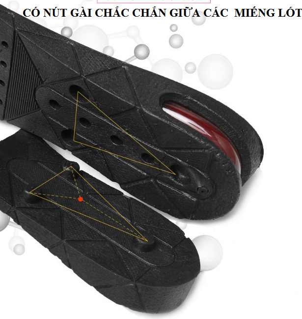 Hình ảnh Combo 4 miếng lót đế giày tăng chiều cao Air có đệm khí siêu êm ái, giày đế cao, giày độn gót GD233-LGIAYTCC