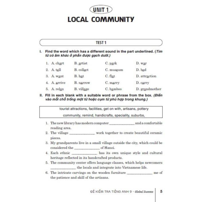 Sách - Đề Kiểm Tra Tiếng Anh Lớp 9 (Dùng Kèm SGK Kết Nối Tri Thức Với Cuộc Sống) (HA)