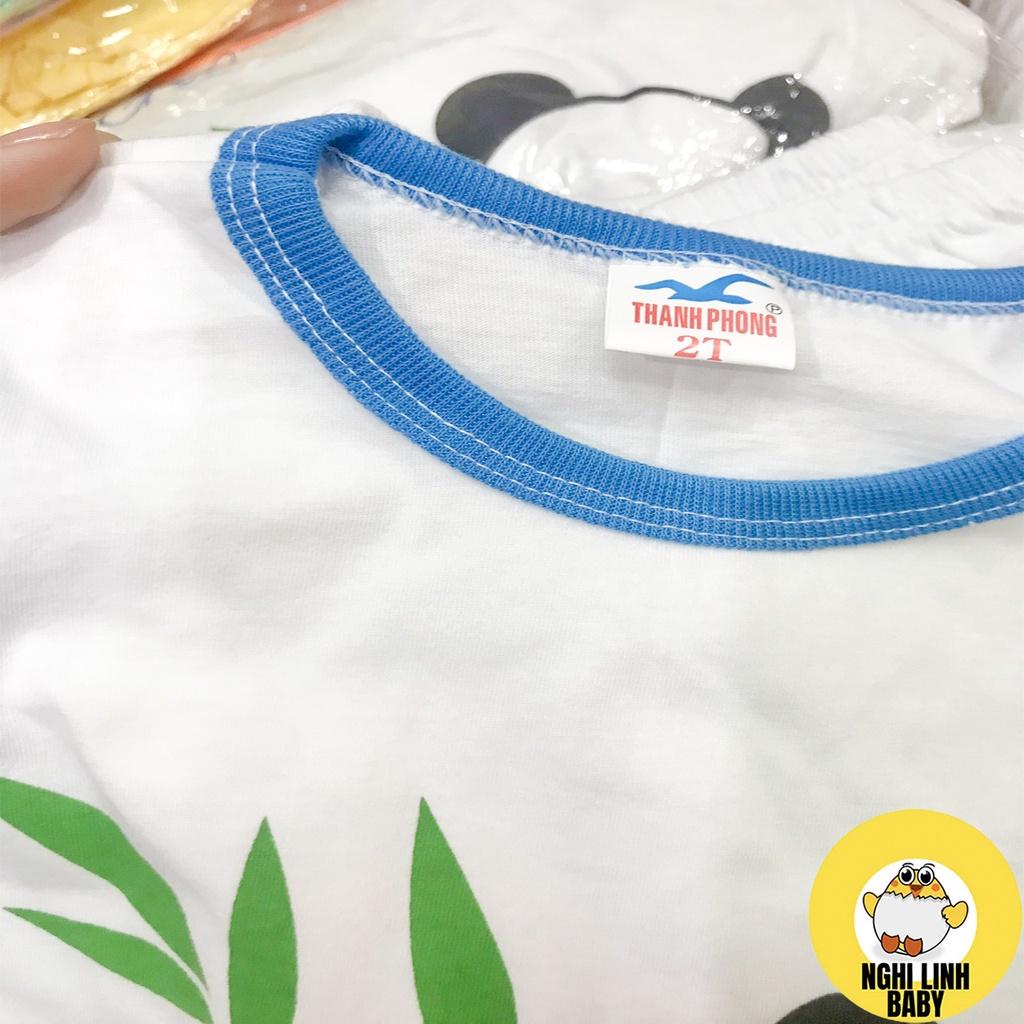 Đồ bộ trẻ em thun cotton 100% tay dài quần dài viền màu cho bé trai và bé gái - Nghi Linh Baby