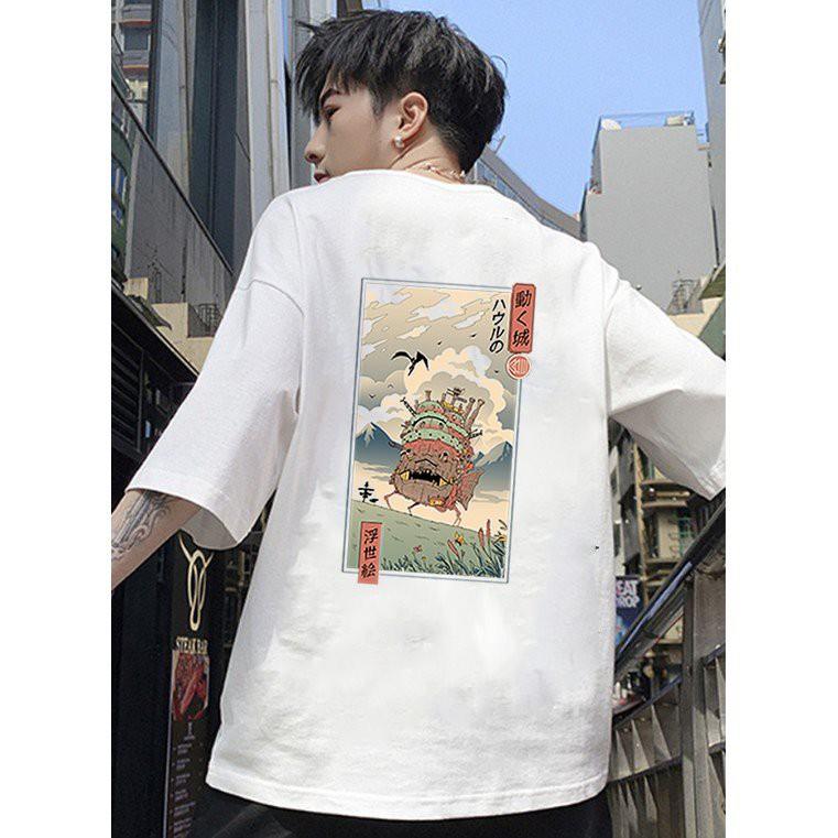 Áo thun tay lỡ nam họa tiết phong cảnh form rộng vải dày mịn 2020T2633