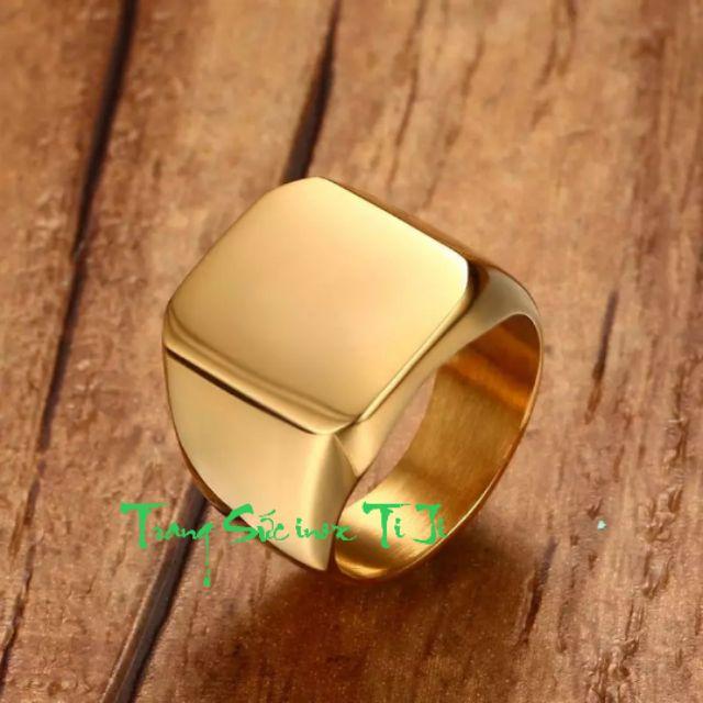 Nhẫn nam inox kiểu mặt trơn