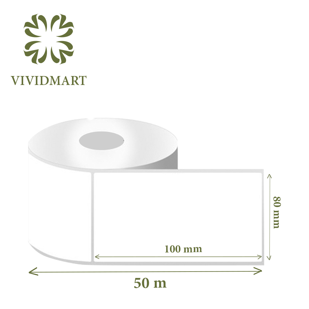 DECAL THƯỜNG 80x100mm IN MÃ VẠCH, IN TEM CUỘN 50m