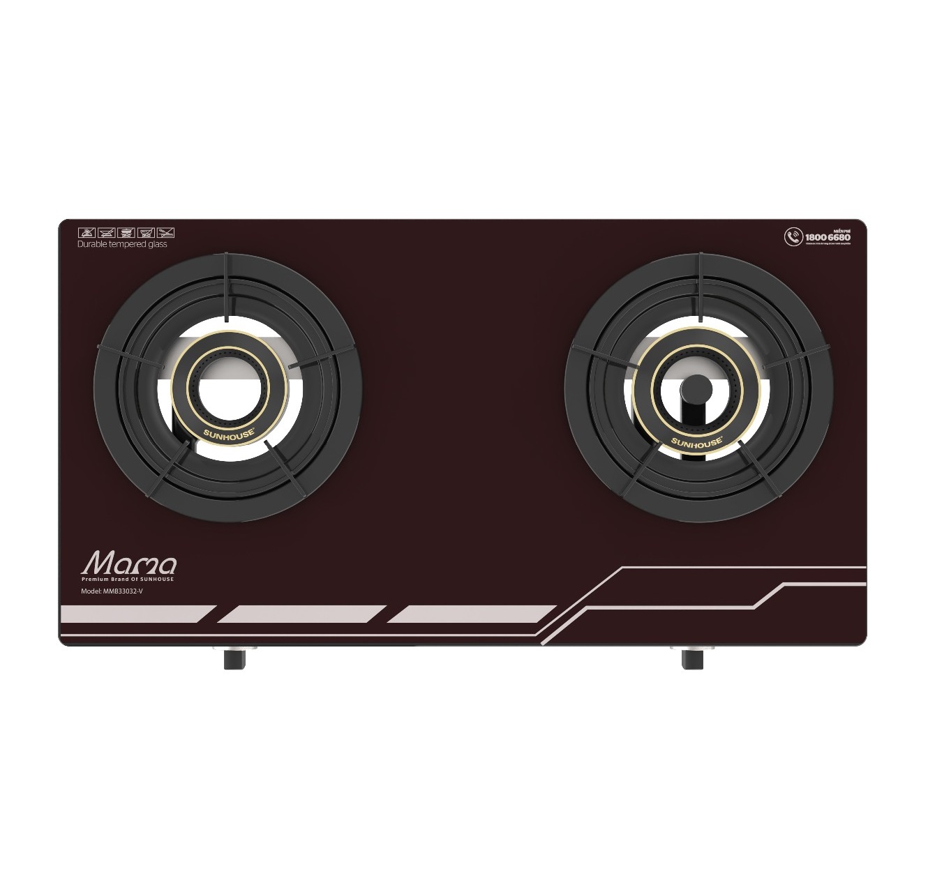 BẾP GAS DƯƠNG KÍNH SUNHOUSE MAMA MMB33032-V - Hàng Chính Hãng