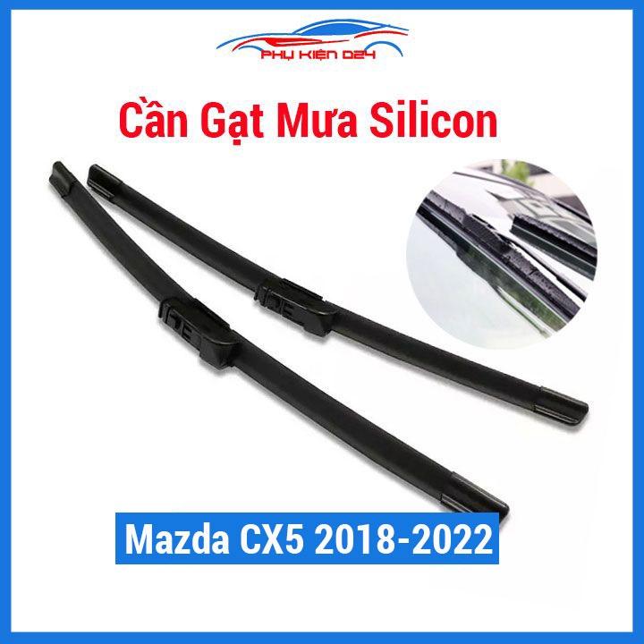 Bộ 2 chổi gạt mưa Silicon theo xe Mazda CX5 CX-5 2018-2019-2020-2021-2022