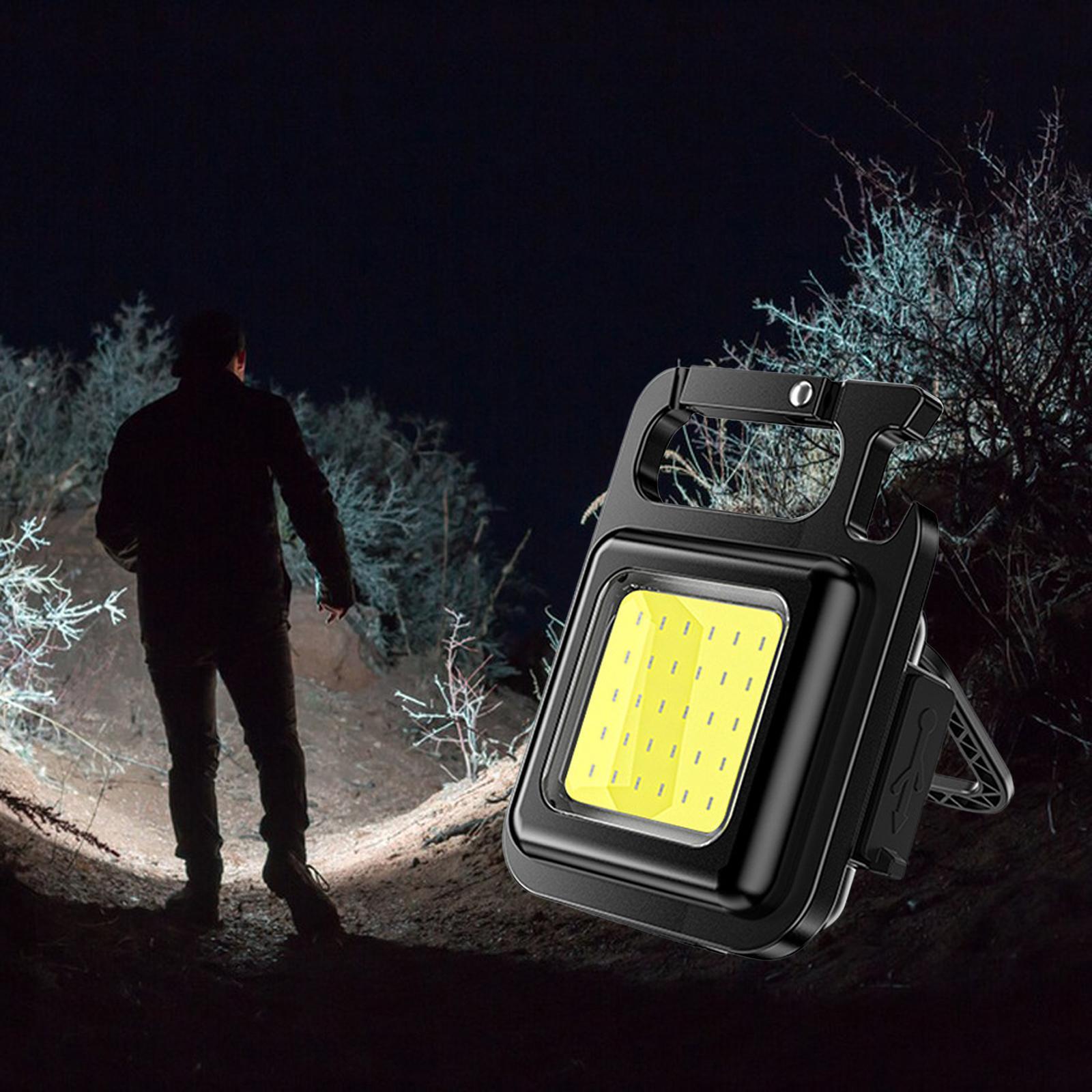 Mini COB Flashlight Portable Work Light USB Rechargeable for Outdoor Fishing