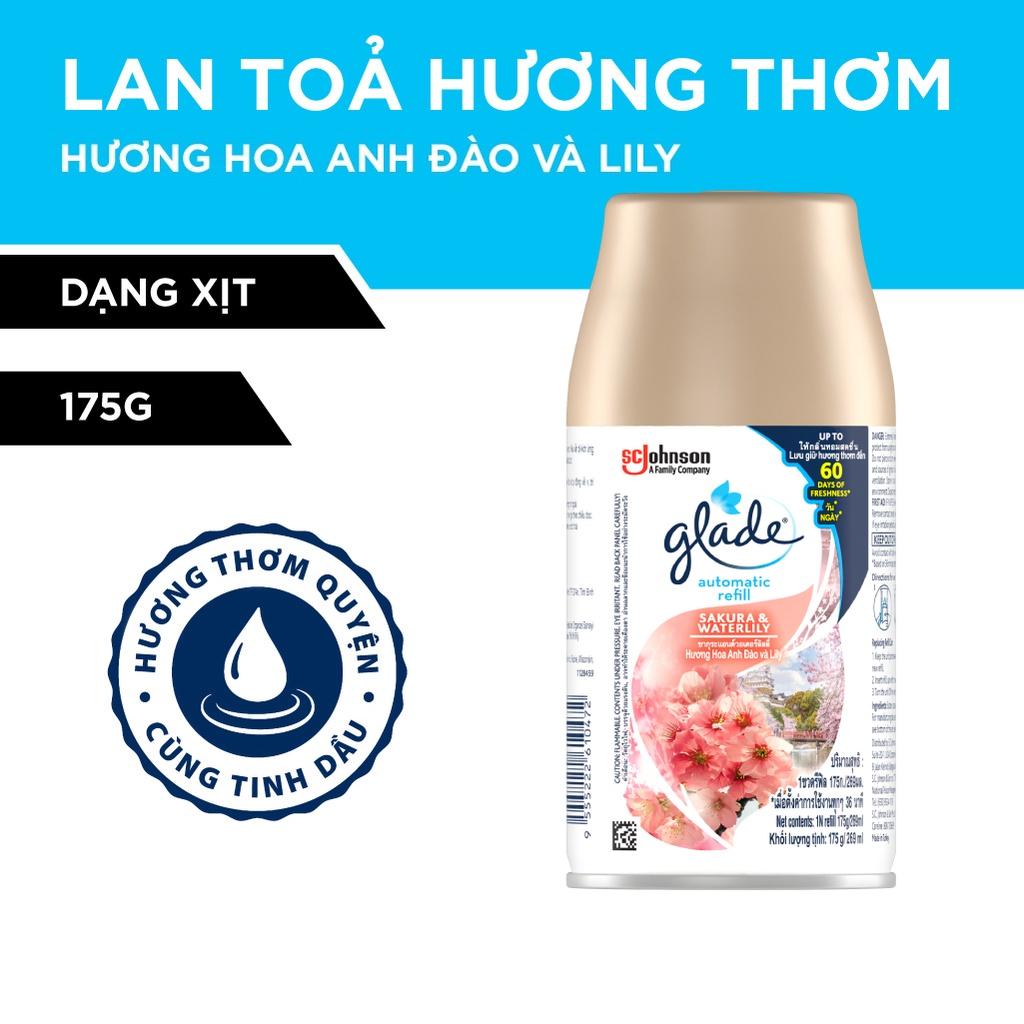 GLADE Lõi Xịt thơm phòng tự động Hương Hoa Anh Đào Lily 175g