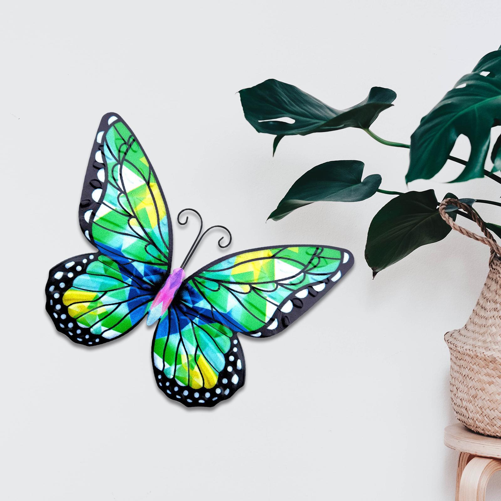 Metal butterflies Wall Decor metal butterflies Sculptures for Fence Yard Balcony