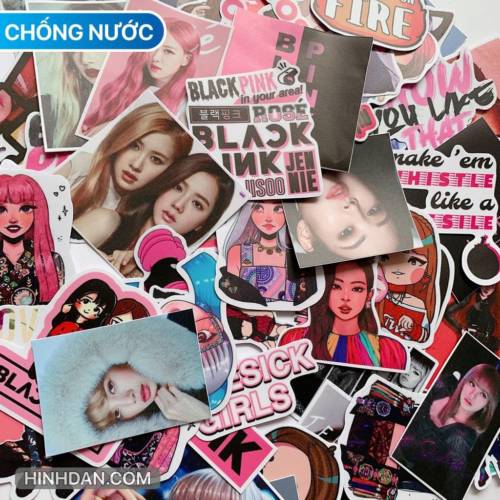 Sticker BLACK PINK - Dán Trang Trí - Chất Liệu PVC Cán Màng Chất Lượng Cao Chống Nước, Chống Nắng, Không Bong Tróc Phai Màu
