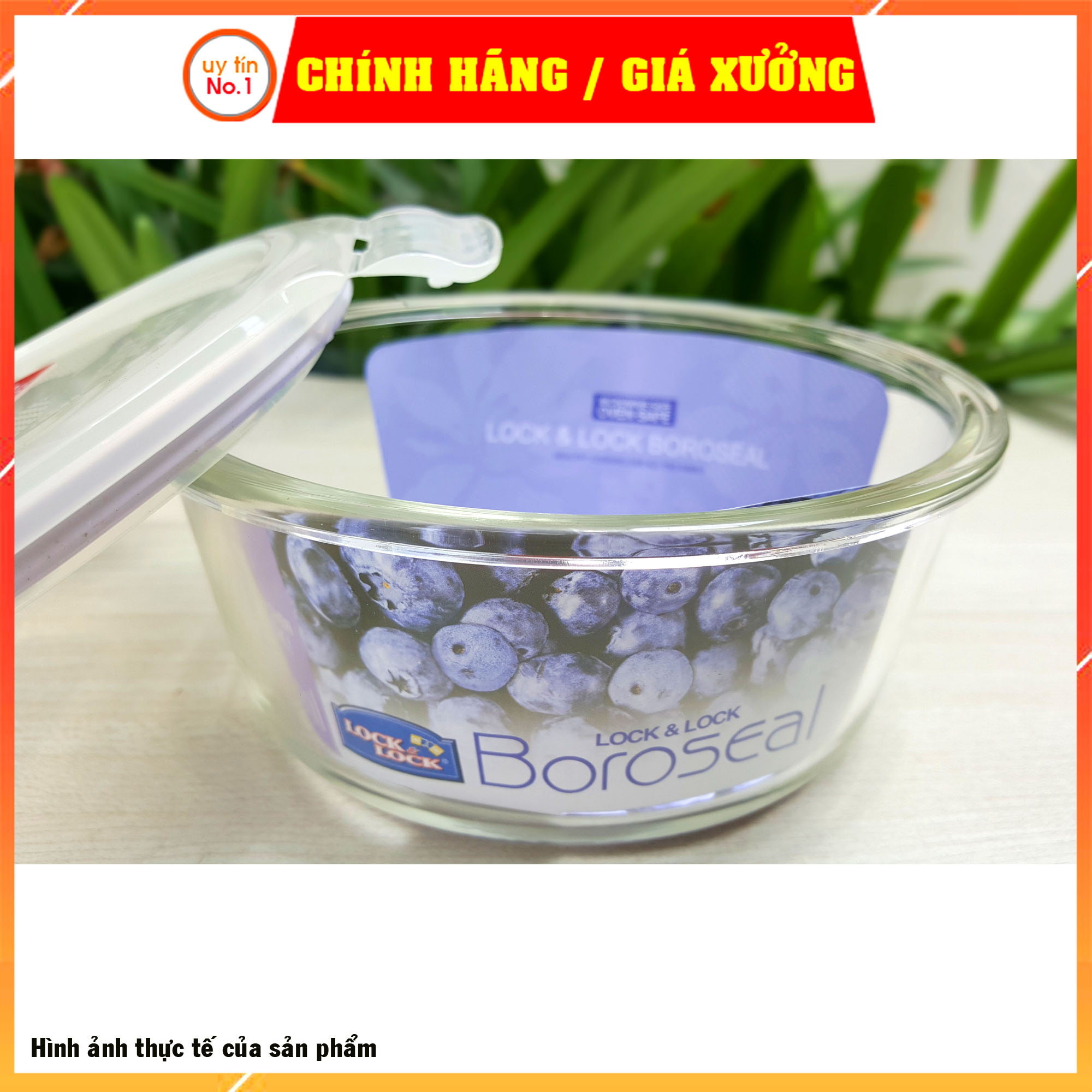 Hộp đựng thức ăn bằng thuỷ tinh Lock&amp;Lock sử dụng được trong tủ lạnh LLG831 650ml