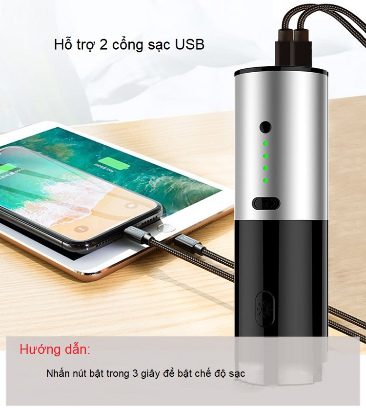 Máy bơm lốp xe ô tô công suất 120W ( Tặng kèm 02 gương cầu lồi trên ô tô )