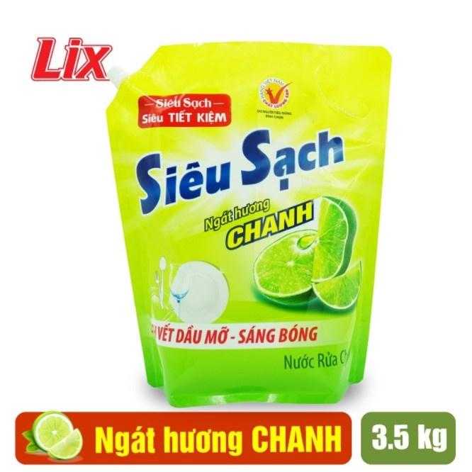 Nước Rửa Chén Siêu Sạch Ngát Hương Chanh 3.5Kg/túi