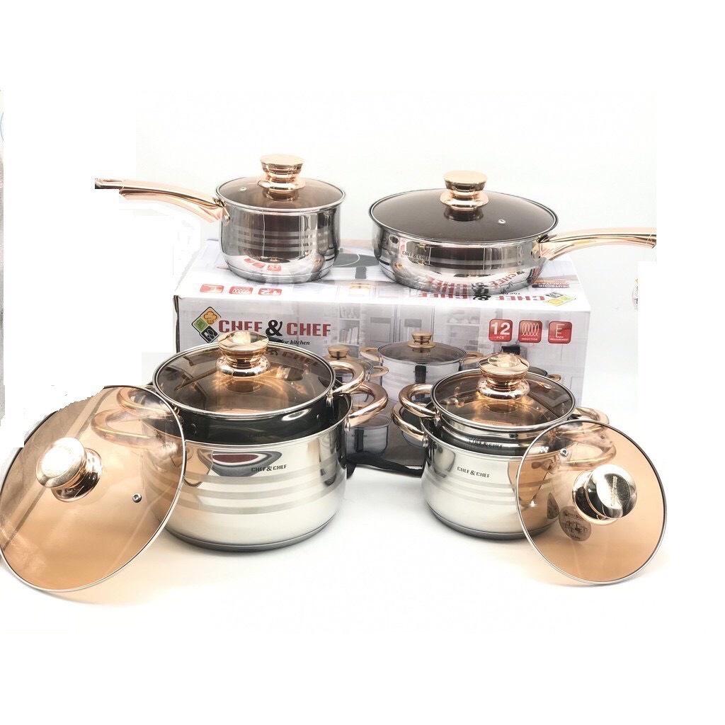 Bộ nồi cao cấp có 6 món 12 chi tiết