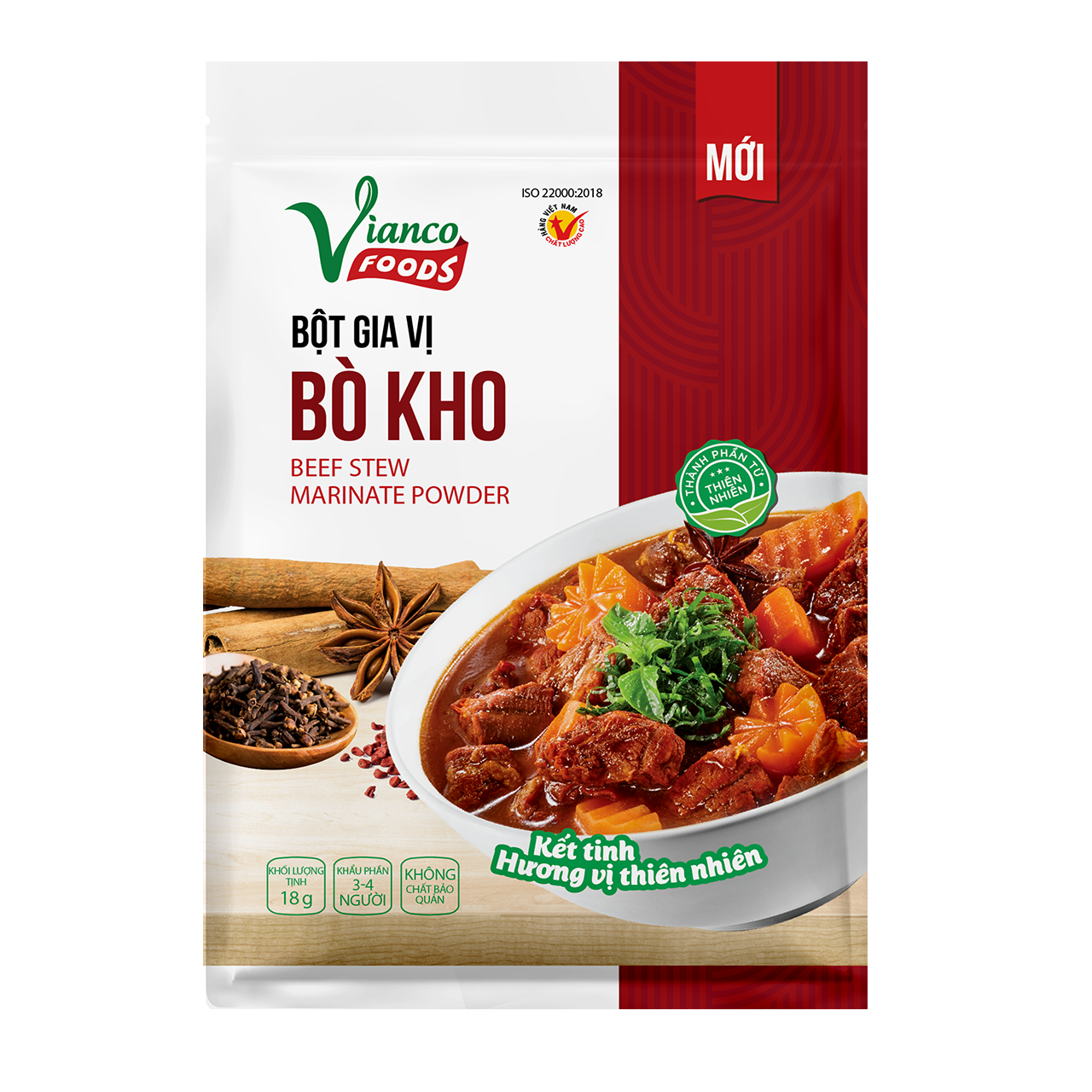 Combo 3 gói Bột Gia Vị Bò Kho Việt Ấn 18gr (18gr/gói)