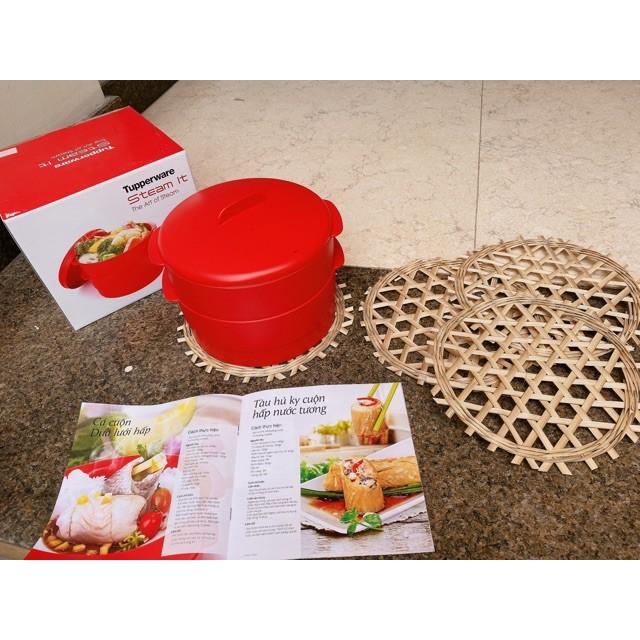 Đế Tre Lót Xửng Tupperware, Lót Chống Cháy Xửng Hấp Nhựa Nguyên Sinh