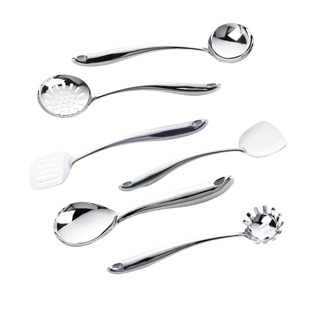 Stainless Steel Kitchen Cooking Utensils Spoons Ladle Skimme Colander