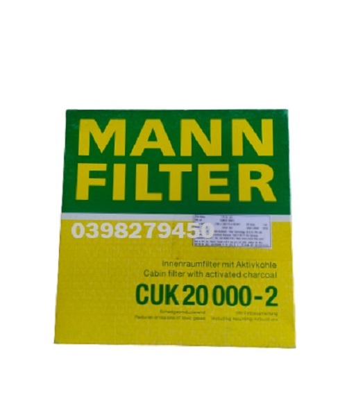 LỌC GIÓ ĐIỀU HÒA MANN FILTER CHO MERCEDES BENZ CUK20000-2 (MÃ: 203 830 03 18; 203 830 04 18; 203 830 05 18)