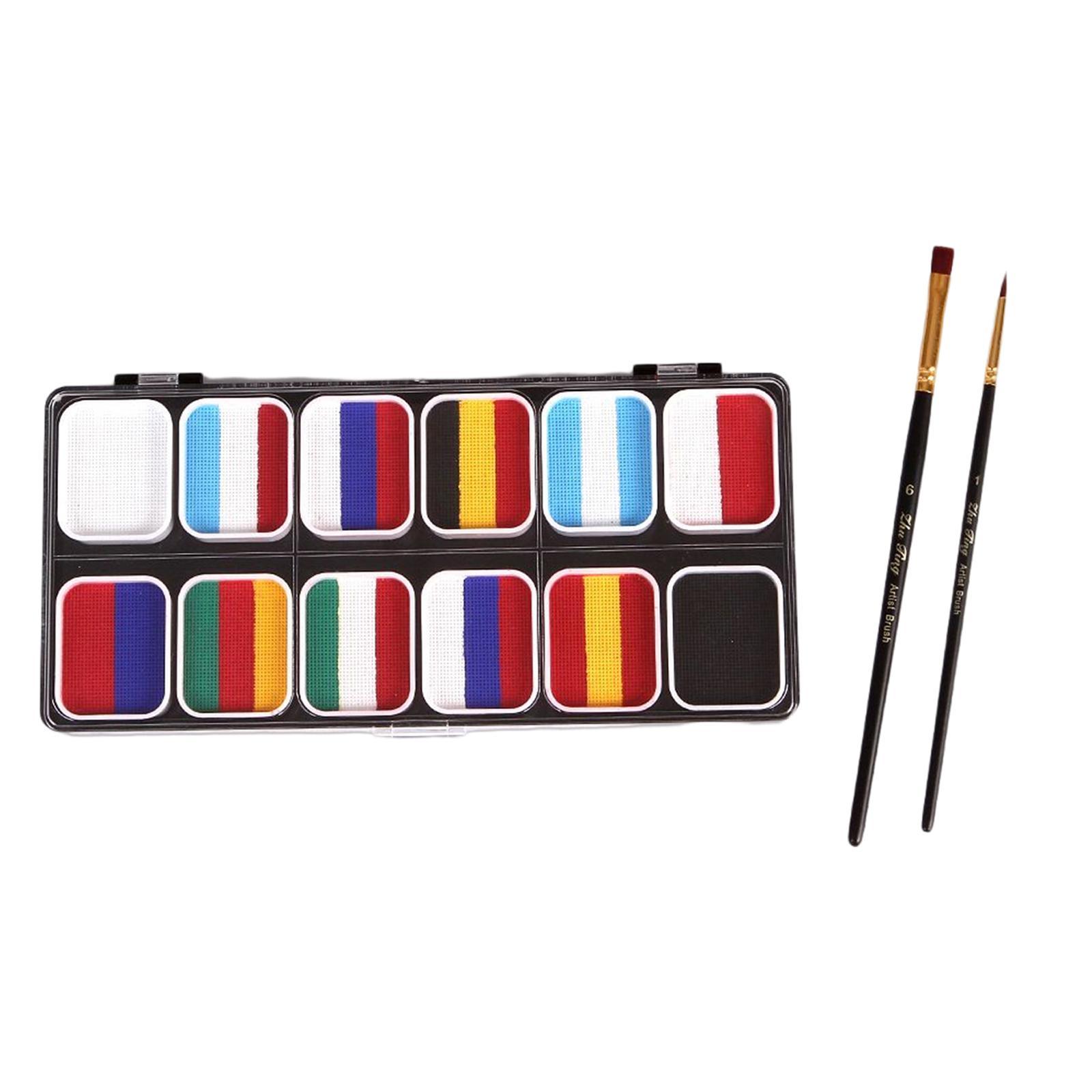 Face Body Paint Face Painting  Washable with 2 Brushes for Party