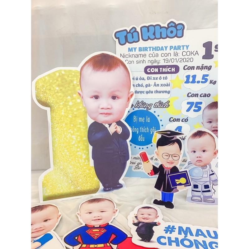 Bảng chalkboard thông tin bé theo yêu cầu