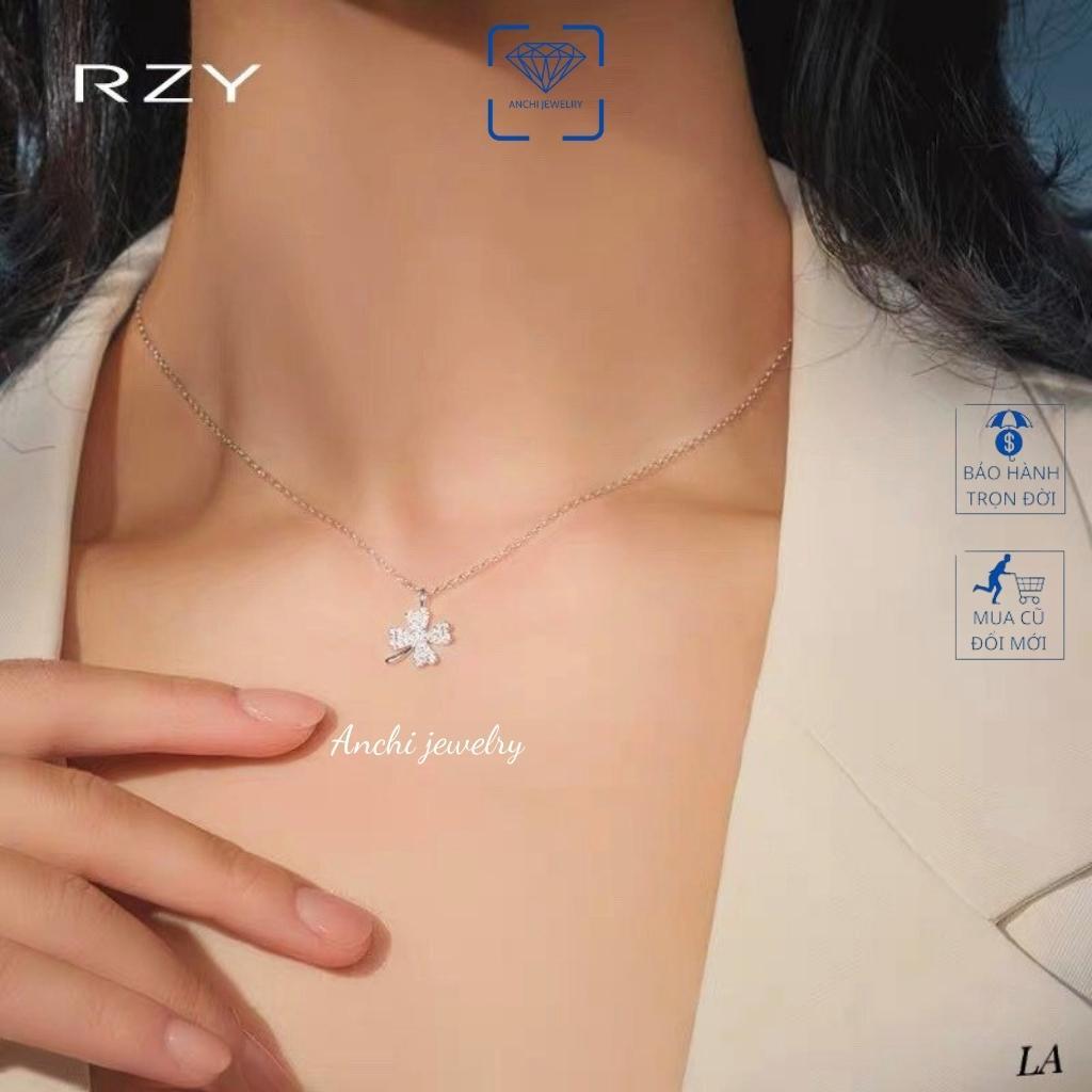 Dây chuyền nữ cỏ 4 lá nữ bạc nguyên chất đeo không đen - Anchi jewelry, quà 8 3