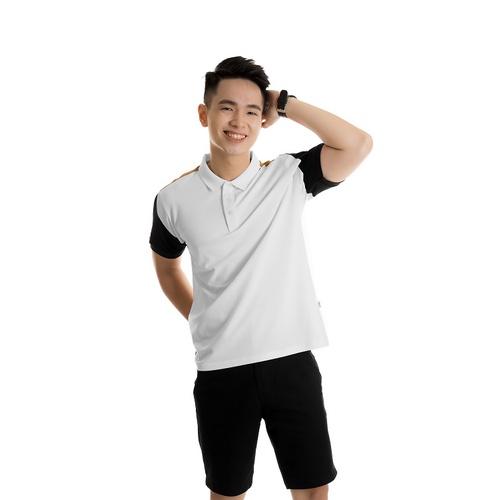Áo polo nam phối tay vai cotton cá sấu cổ bẻ tay ngắn PL04