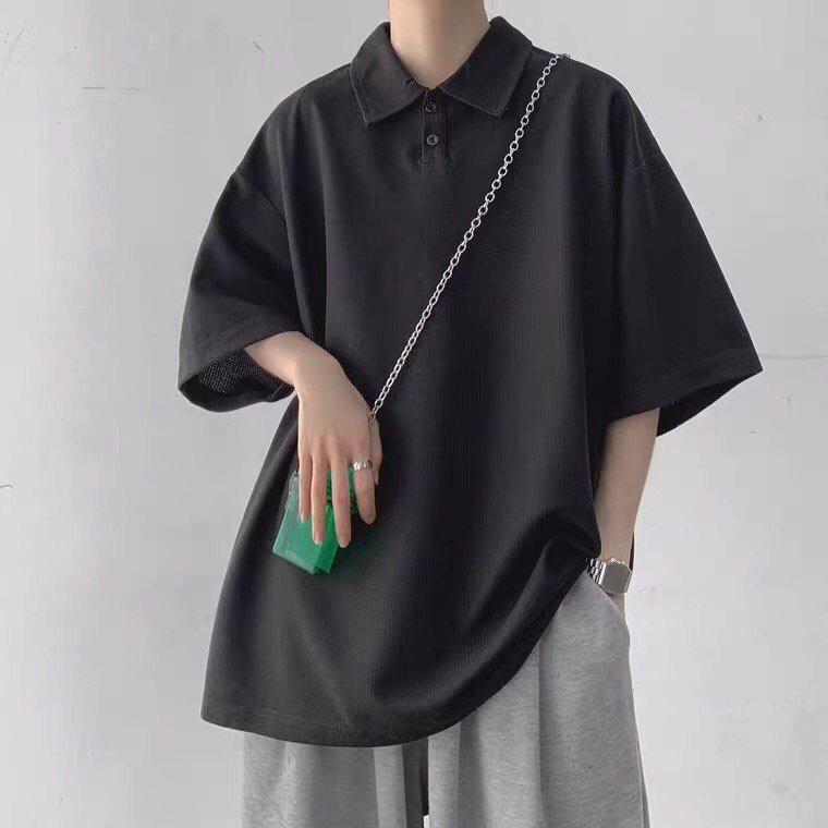 Áo polo thể thao vải tổ ong from đứng , Áo cổ trụ chất liệu vải tổ ong không co giãn
