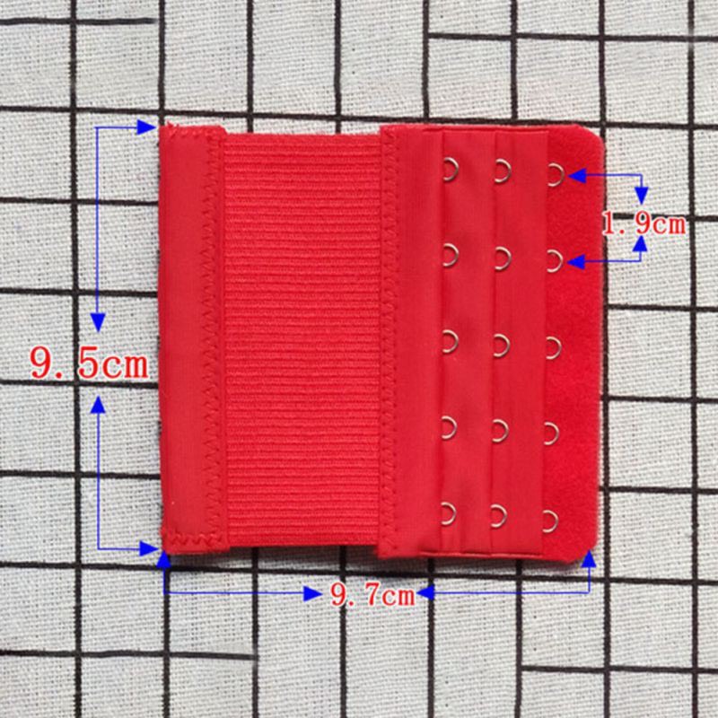 Dây Nối Áo Ngực , Móc Nới Rộng Áo Ngực Có Chun Cao Cấp co giẫn xuất Châu Âu 4 móc 3 hàng co giãn đến 11cm nhiều màu sắc 7.5*11cm